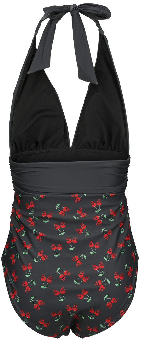 Maillots de bain  de Rock Rebel by EMP - Skull Cherry Swimsuit - S à M - pour Femme - noir - Rock Rebel by EMP - View 2