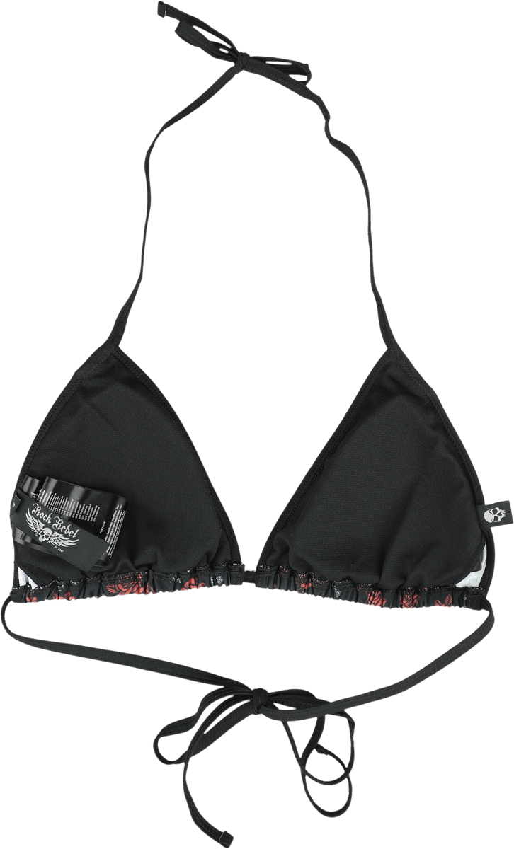 Haut de bikini  de Rock Rebel by EMP - Croix & Roses - Haut de Bikini Imprimé Intégral - M à XXL - pour Femme - noir - Rock Rebel by EMP - View 2