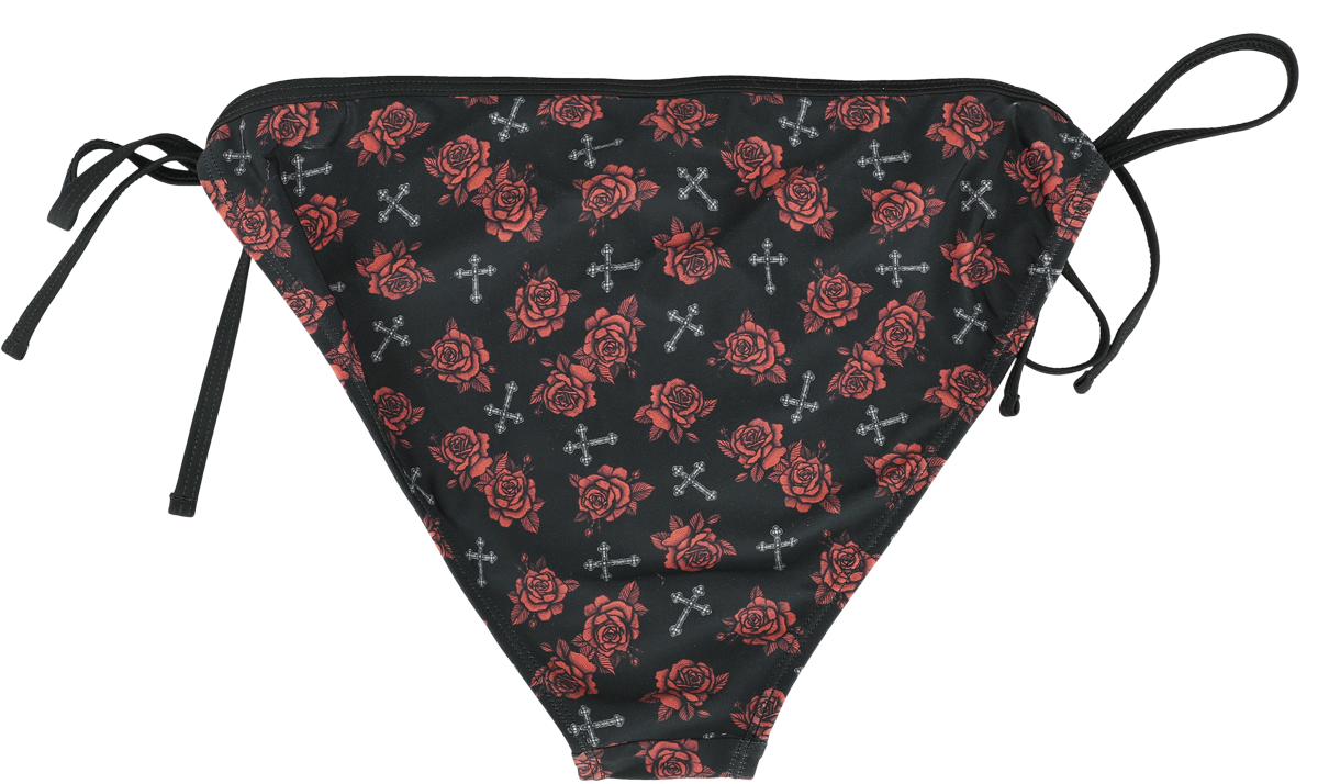 Bas de bikini  de Rock Rebel by EMP - Croix & Roses - Bas de Bikini Imprimé Intégral - M à XXL - pour Femme - noir - Rock Rebel by EMP - View 2