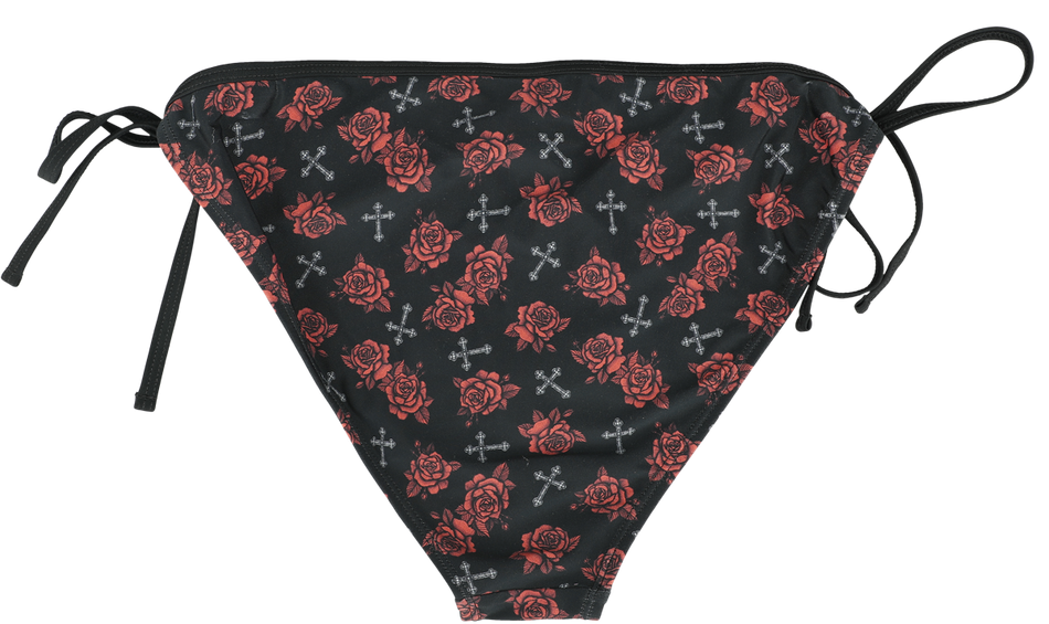 Bas de bikini  de Rock Rebel by EMP - Croix & Roses - Bas de Bikini Imprimé Intégral - M à XXL - pour Femme - noir - Rock Rebel by EMP - View 2