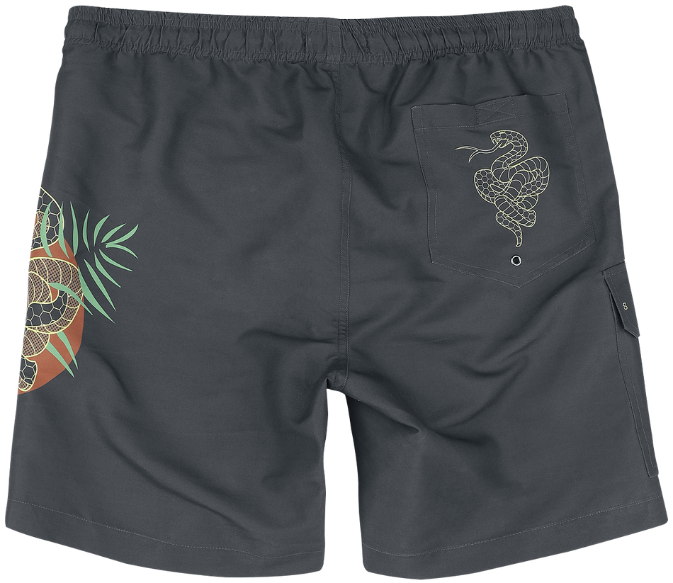 Short de bain  de RED by EMP - Savage Swim Shorts - S à M - pour Homme - gris foncé - RED by EMP - View 2