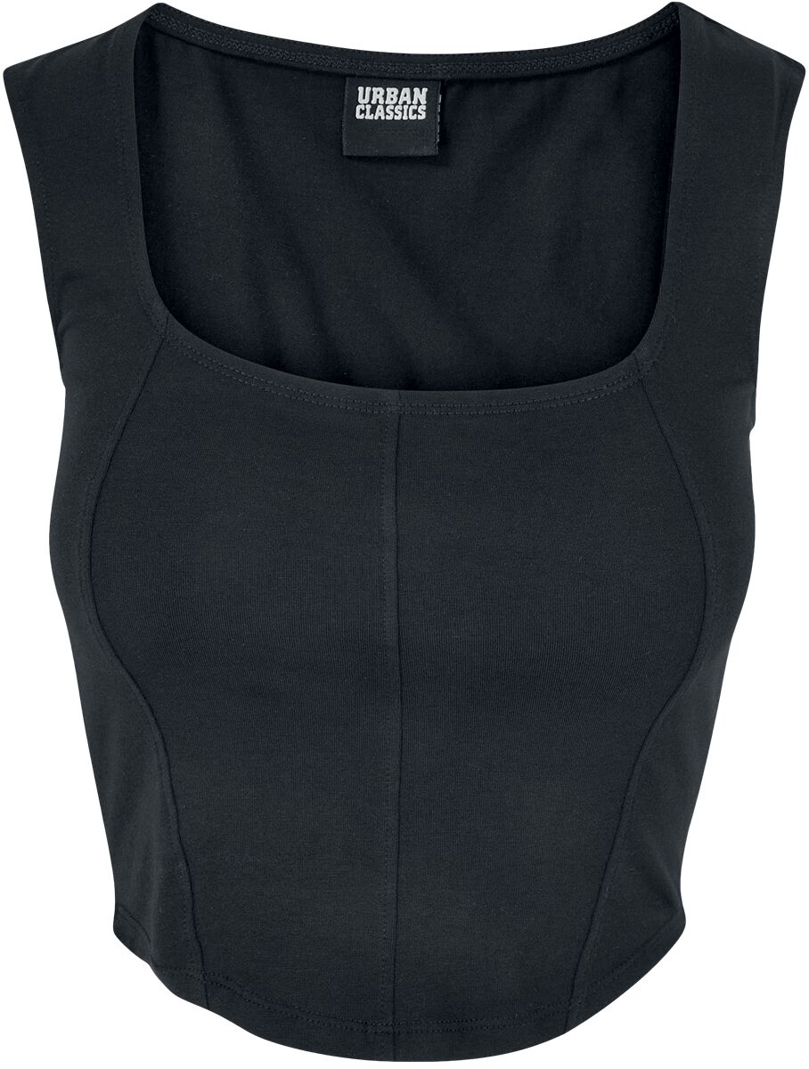 Top  de Urban Classics - Haut Court Effet Corset - S à XXL - pour Femme - noir - Urban Classics
