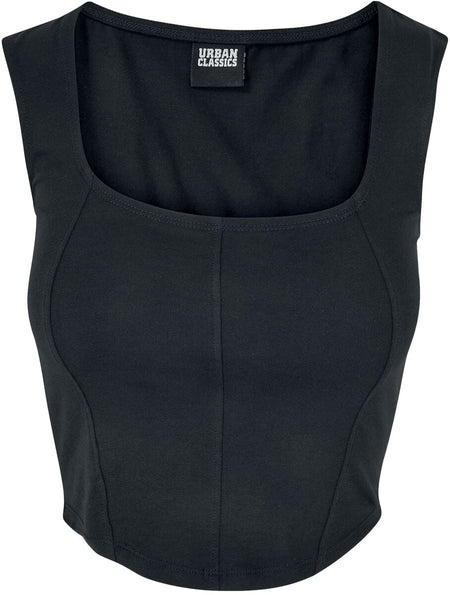 Top  de Urban Classics - Haut Court Effet Corset - XS à 4XL - pour Femme - noir - Urban Classics