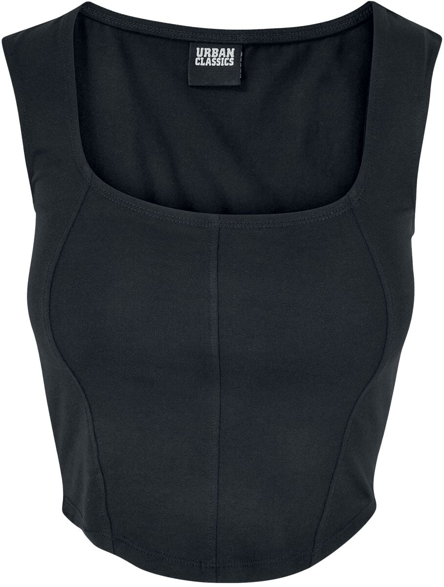Top  de Urban Classics - Haut Court Effet Corset - XS à 4XL - pour Femme - noir - Urban Classics
