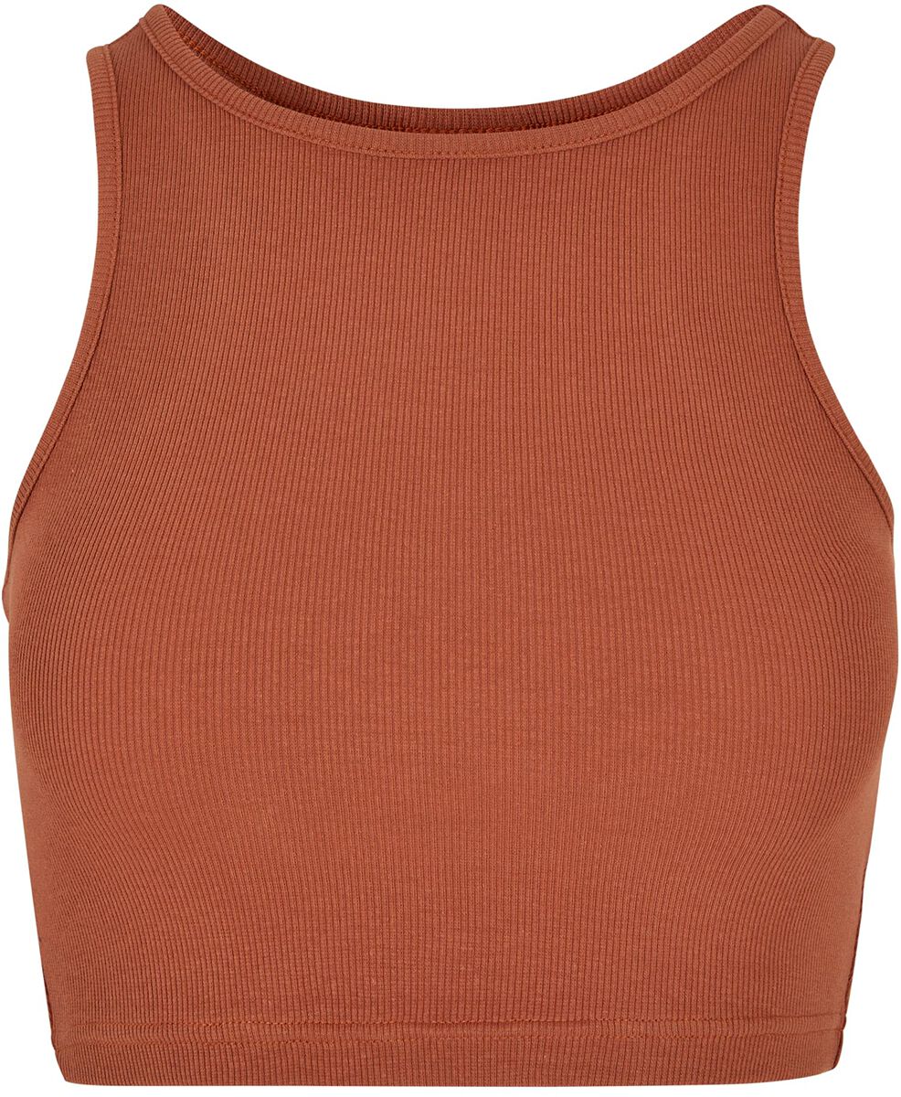 Top  de Urban Classics - Débardeur Court Femme - L à XL - pour Femme - marron - Urban Classics
