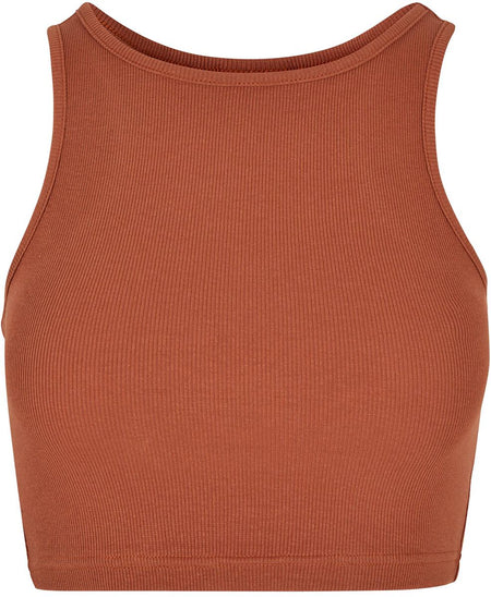 Top  de Urban Classics - Débardeur Court Femme - L à XL - pour Femme - marron - Urban Classics