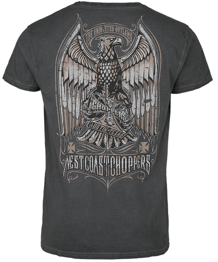 T-Shirt Manches courtes  de West Coast Choppers - Blason Eagle - S à 4XL - pour Homme - anthracite - West Coast Choppers - View 2