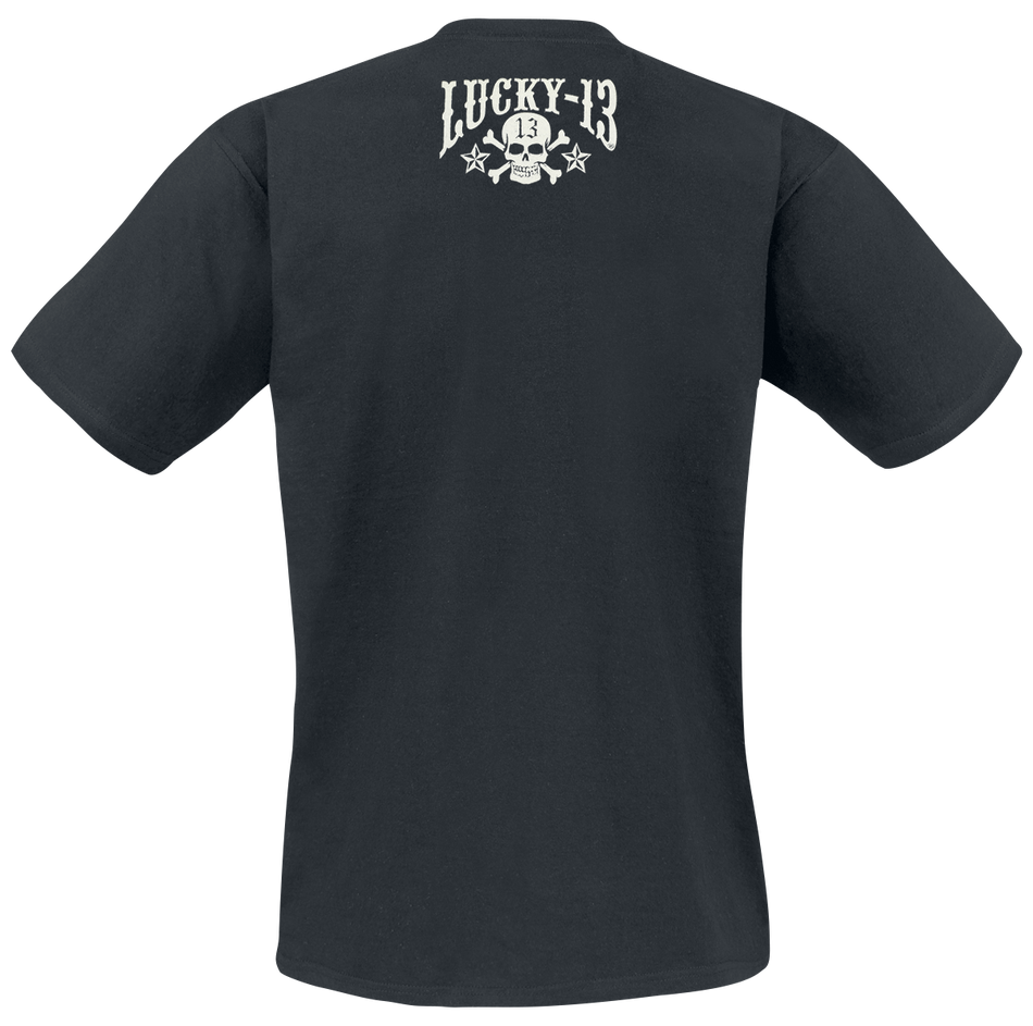 T-Shirt Manches courtes  de Lucky 13 - Skull Stars - S à 4XL - pour Homme - noir - Lucky 13 - View 2