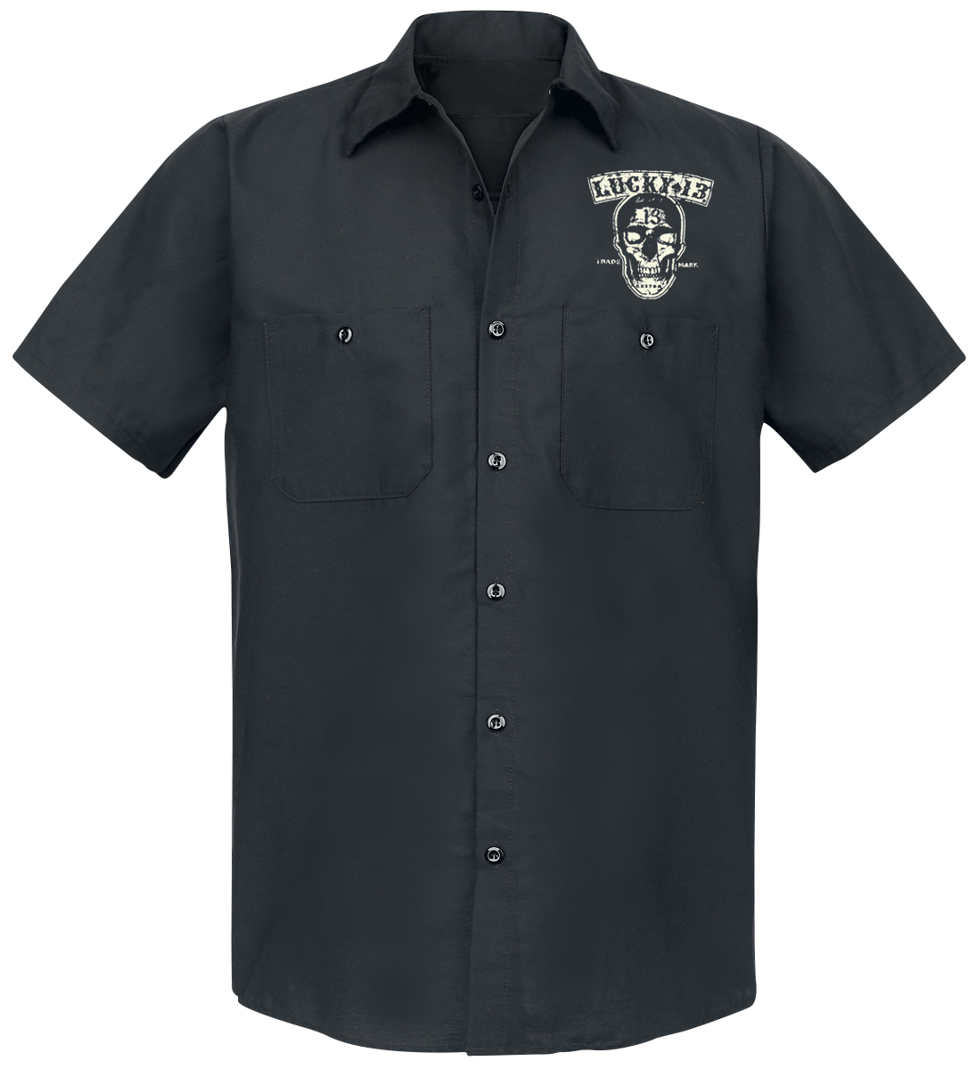 Chemise manches courtes  de Lucky 13 - Dual Chopper - S à 3XL - pour Homme - noir - Lucky 13 - View 2