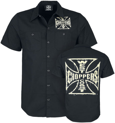 Chemise manches courtes  de West Coast Choppers - Logo OG Usé - S à 3XL - pour Homme - noir - West Coast Choppers