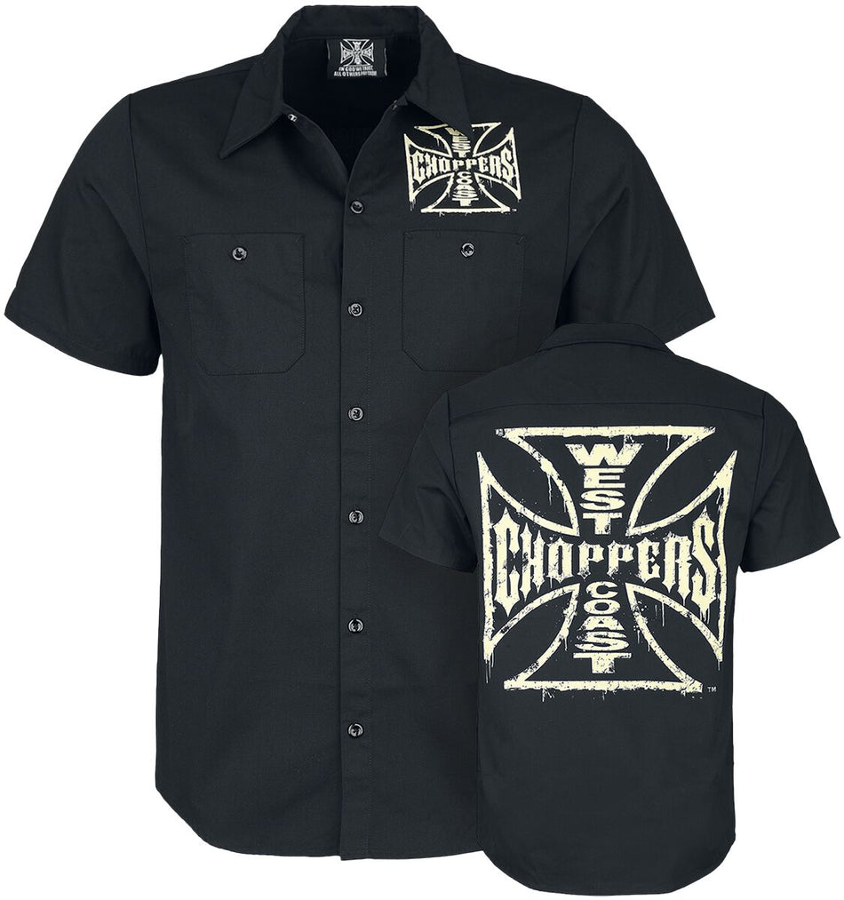 Chemise manches courtes  de West Coast Choppers - Logo OG Usé - S à 3XL - pour Homme - noir - West Coast Choppers