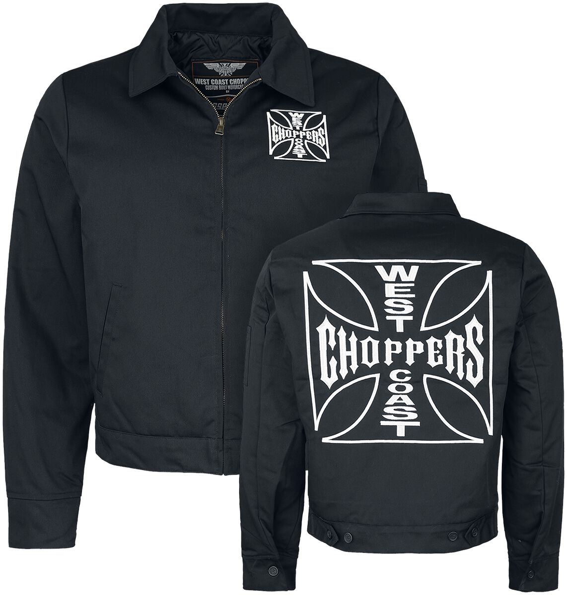 Veste mi-saison  de West Coast Choppers - Veste Doublée OG - S à 4XL - pour Homme - noir - West Coast Choppers