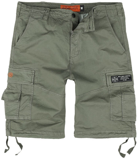 Short  de West Coast Choppers - Short Cargo - S à 3XL - pour Homme - olive - West Coast Choppers