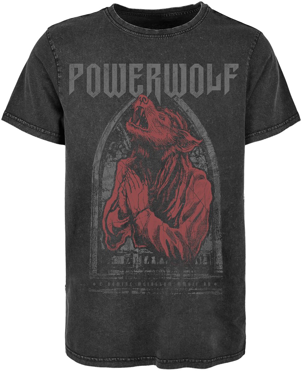 T-Shirt Manches courtes  de Powerwolf - Lupus Dei Vintage - XL à 3XL - pour Homme - noir - Powerwolf