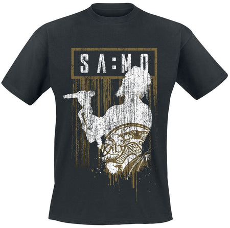 T-Shirt Manches courtes  de Saltatio Mortis - Alea Silhouette - S à M - pour Homme - noir - Saltatio Mortis