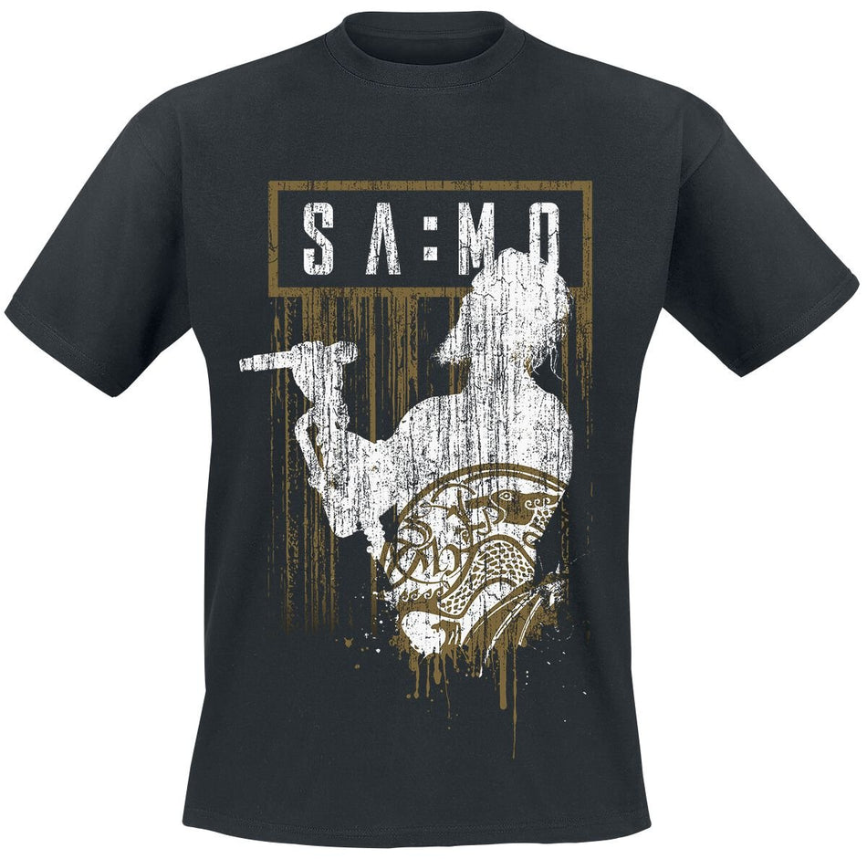 T-Shirt Manches courtes  de Saltatio Mortis - Alea Silhouette - S à M - pour Homme - noir - Saltatio Mortis