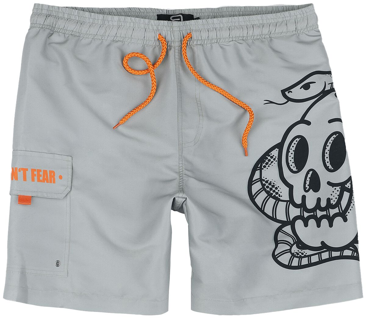 Short de bain  de RED by EMP - Swim Shorts With Oldschool Skull - S à XXL - pour Homme - gris clair - RED by EMP