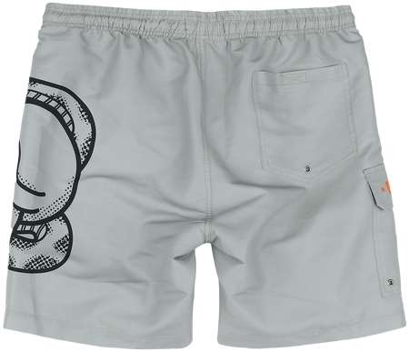 Short de bain  de RED by EMP - Swim Shorts With Oldschool Skull - S à XXL - pour Homme - gris clair - RED by EMP - View 2