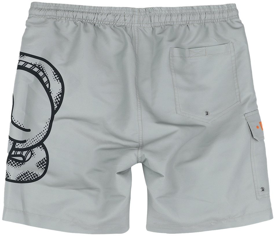 Short de bain  de RED by EMP - Swim Shorts With Oldschool Skull - S à XXL - pour Homme - gris clair - RED by EMP - View 2