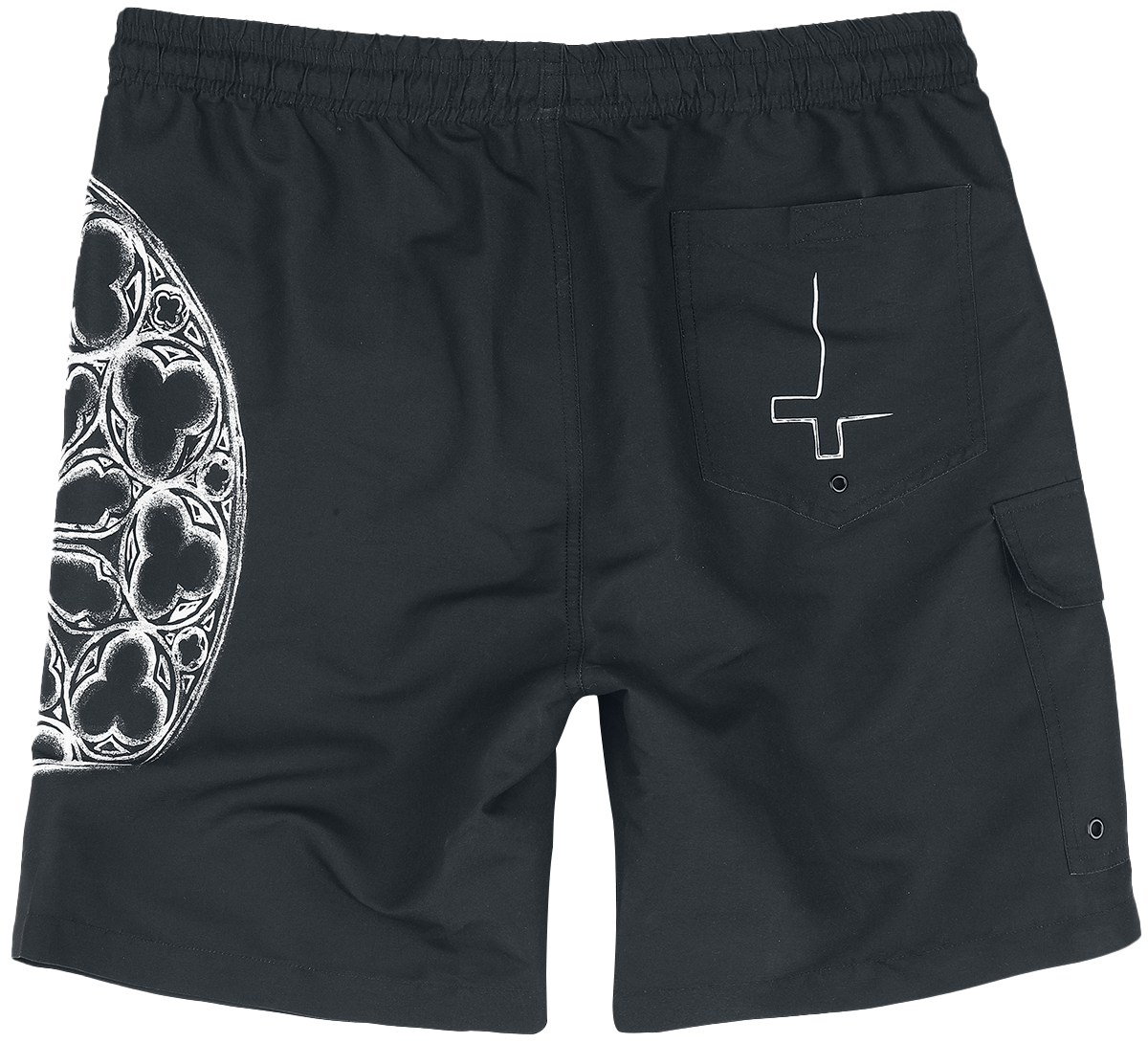 Short de bain  de Gothicana by EMP - Swim Shorts With Gothic Cross - M à XXL - pour Homme - noir - Gothicana by EMP - View 2