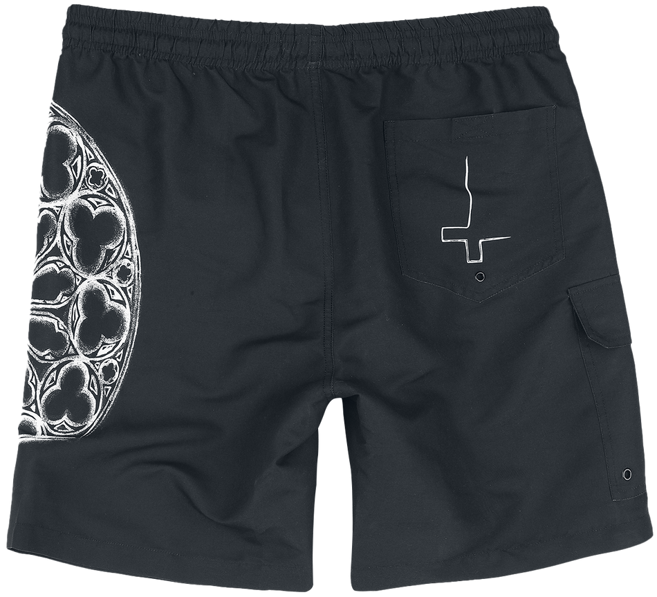Short de bain  de Gothicana by EMP - Swim Shorts With Gothic Cross - M à XXL - pour Homme - noir - Gothicana by EMP - View 2