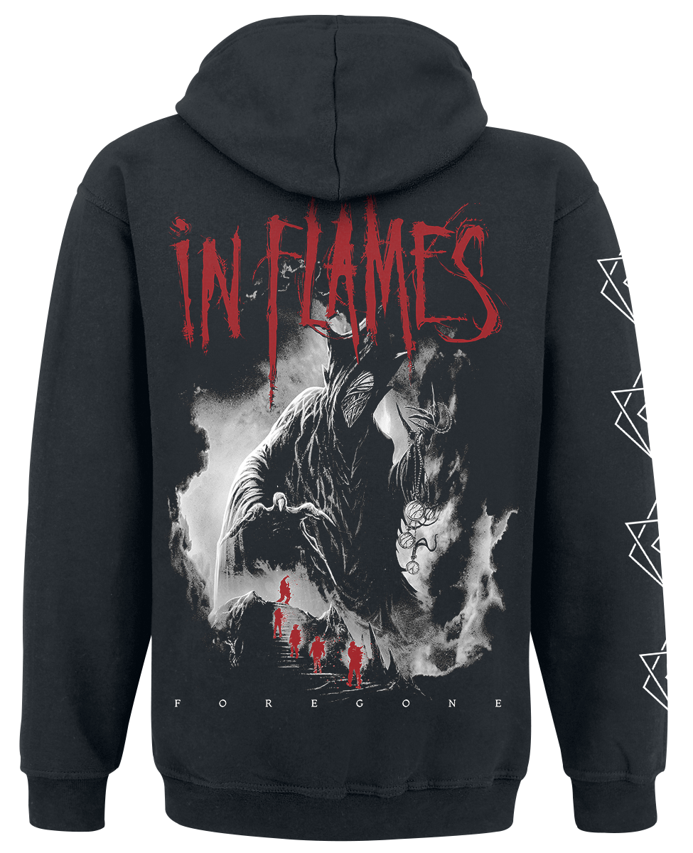 Sweat-shirt à capuche  de In Flames - Foregone Cover - S à 3XL - pour Homme - noir - In Flames - View 2