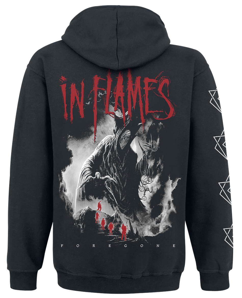 Sweat-shirt à capuche  de In Flames - Foregone Cover - S à 3XL - pour Homme - noir - In Flames - View 2