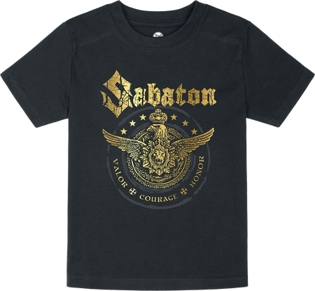 T-shirt  de Sabaton - Metal Kids - Wings Of Glory - 140 - pour filles & garçonse - noir - Sabaton - View 2