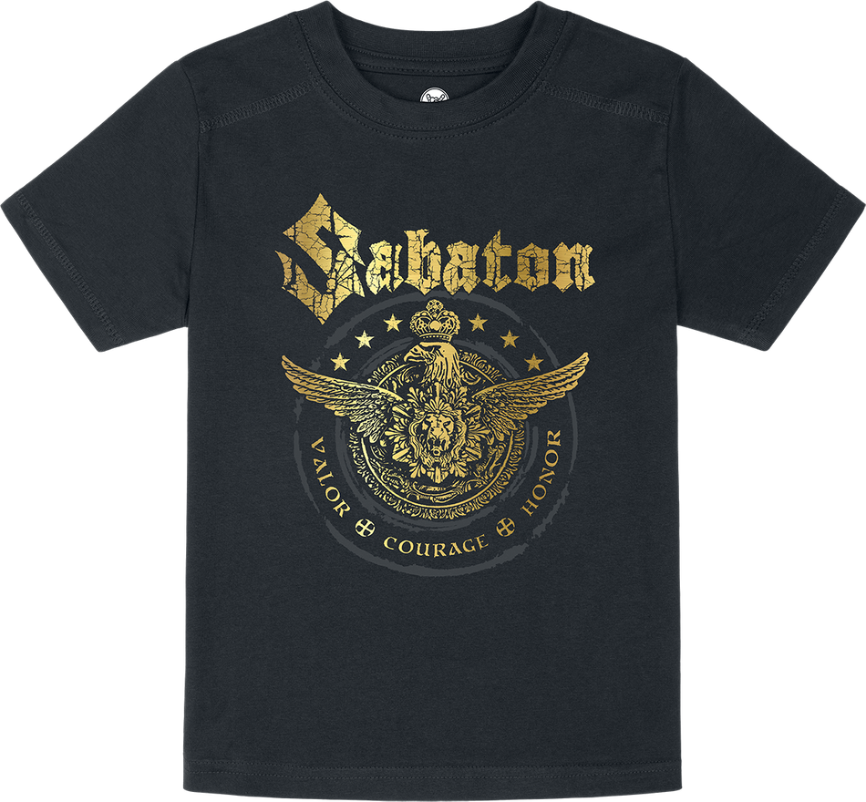 T-shirt  de Sabaton - Metal Kids - Wings Of Glory - 140 - pour filles & garçonse - noir - Sabaton - View 2