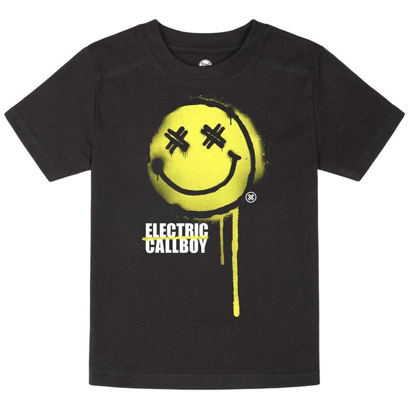 T-shirt  de Electric Callboy - Metal Kids - Spray Smiley - 92 à 104 - pour Enfants - noir - Electric Callboy