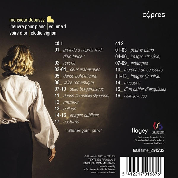 Monsieur Debussy : L'œuvre pour piano Volume 1 : Soirs d'or - Front Cover
