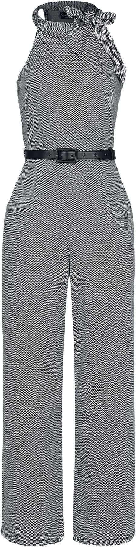 Salopette Rockabilly de Voodoo Vixen - Combinaison Col Montant Noué - S à XXL - pour Femme - multicolore - Voodoo Vixen