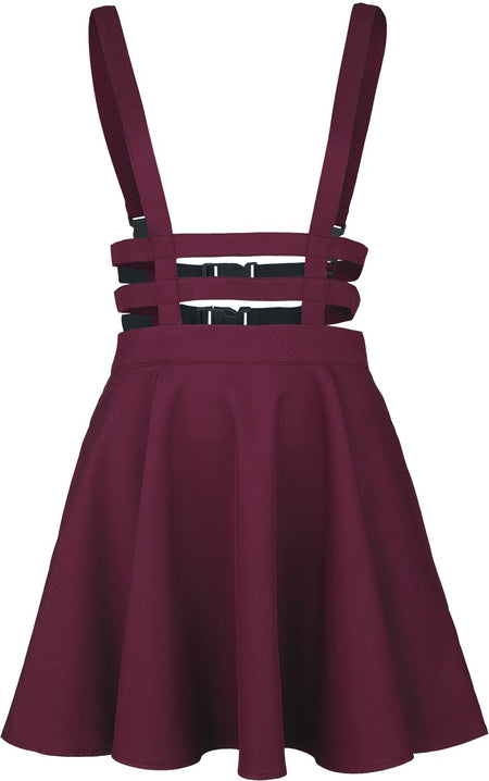 Jupe courte Rockabilly de Banned Alternative - Jupe Lolita - XS à 4XL - pour Femme - rouge - Banned Alternative