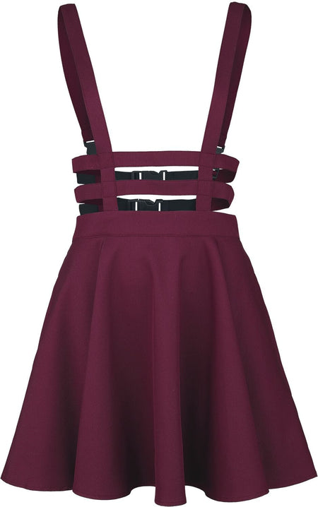 Jupe courte Rockabilly de Banned Alternative - Jupe Lolita - XS à 4XL - pour Femme - rouge - Banned Alternative