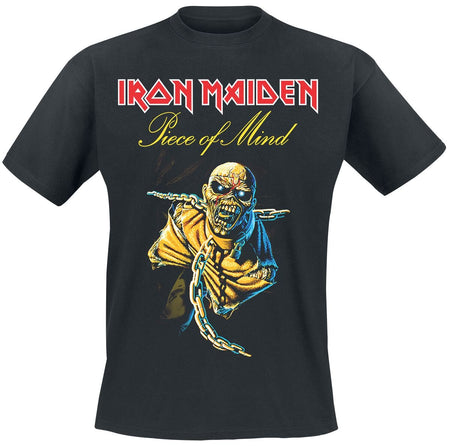 T-Shirt Manches courtes  de Iron Maiden - Piece Of Mind Tracklist - S à 3XL - pour Homme - noir - Iron Maiden