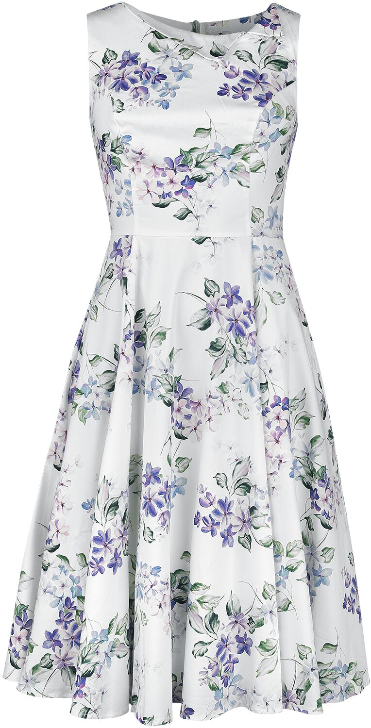 Robe mi-longue Rockabilly de H&R London - Robe Swing Florale Naira - S à M - pour Femme - multicolore - H&R London