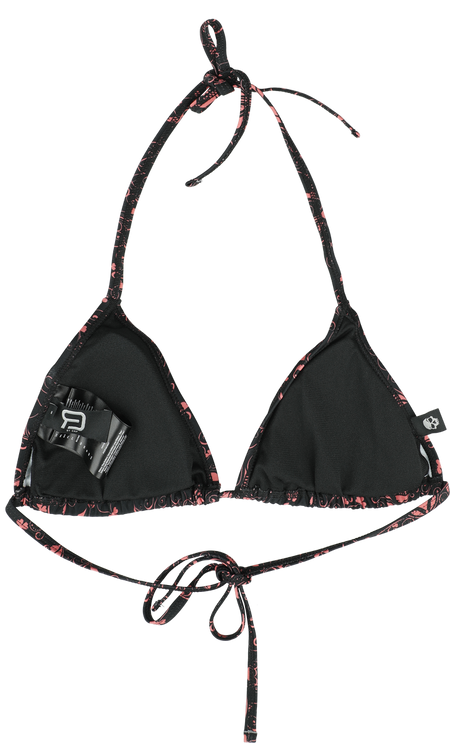 Haut de bikini  de RED by EMP - Bikini Top With Alloverprint - M à XXL - pour Femme - noir - RED by EMP - View 2