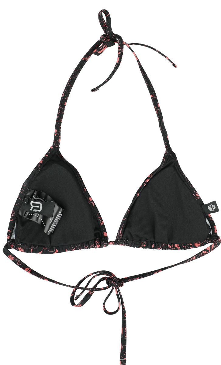 Haut de bikini  de RED by EMP - Bikini Top With Alloverprint - M à XXL - pour Femme - noir - RED by EMP - View 2