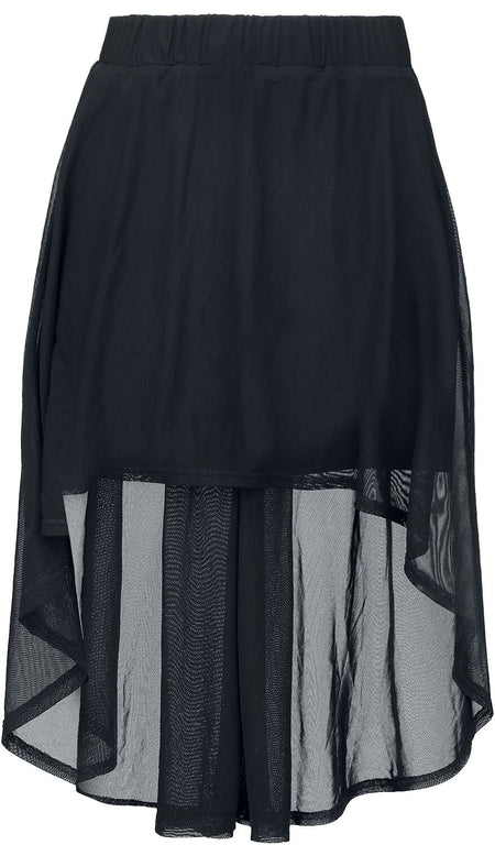 Jupe courte Gothic de Gothicana by EMP - Jupe avec détails transparent - S à XXL - pour Femme - noir - Gothicana by EMP