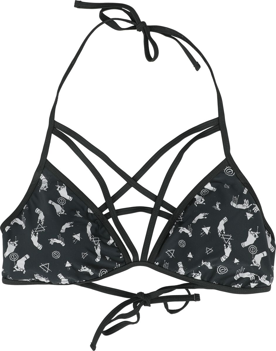 Haut de bikini Gothic de Gothicana by EMP - Haut de Bikini Pentagramme - M à XXL - pour Femme - noir - Gothicana by EMP