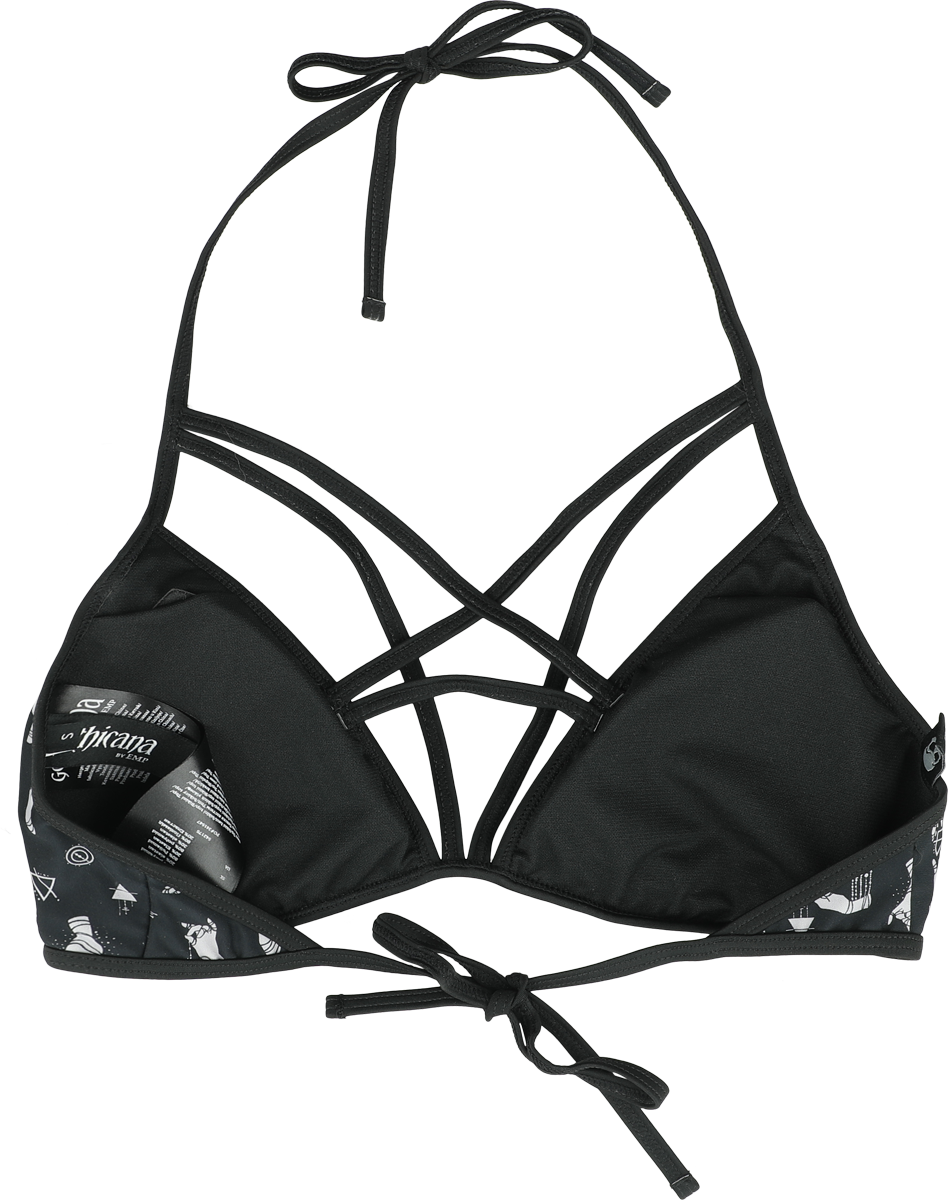 Haut de bikini Gothic de Gothicana by EMP - Haut de Bikini Pentagramme - M à XXL - pour Femme - noir - Gothicana by EMP - View 2
