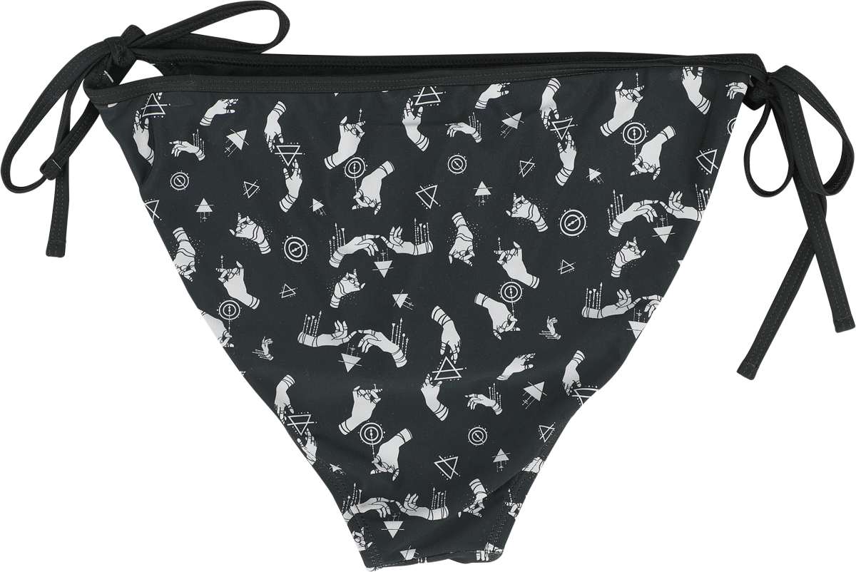 Bas de bikini Gothic de Gothicana by EMP - Bas de Bikini avec Symboles Mystiques - S à XXL - pour Femme - noir - Gothicana by EMP - View 2