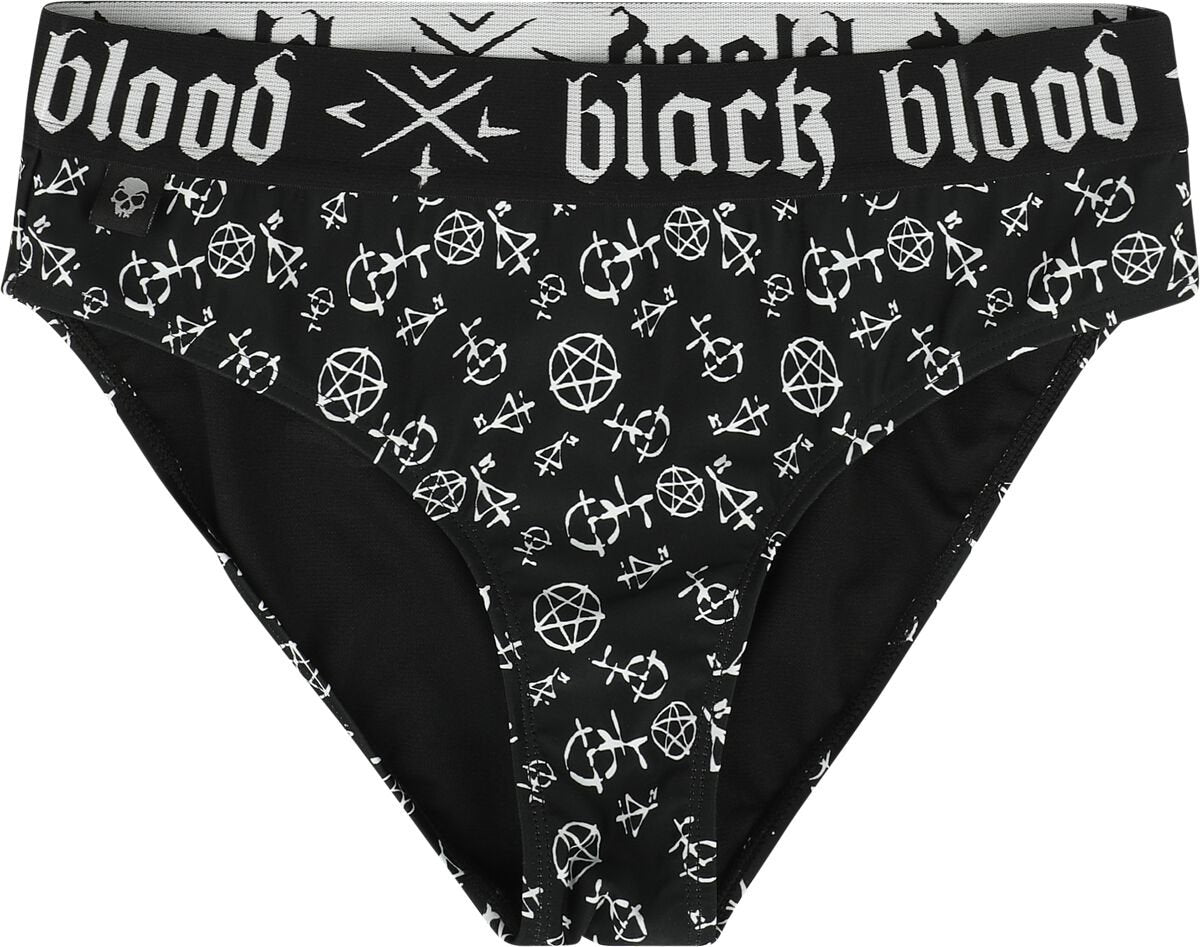 Bas de bikini Gothic de Gothicana by EMP - Bas de Bikini avec Pentagramme - M à XL - pour Femme - noir - Gothicana by EMP