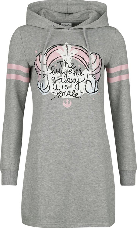 Robe mi-longue Disney de Star Wars - Galaxy is Female - S à M - pour Femme - gris - Star Wars