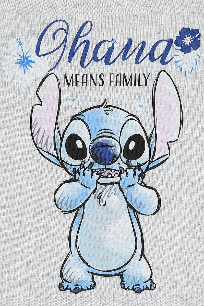 Sweat-shirt à capuche Disney de Lilo & Stitch - Ohana - S à XXL - pour Femme - gris - Lilo & Stitch - View 2