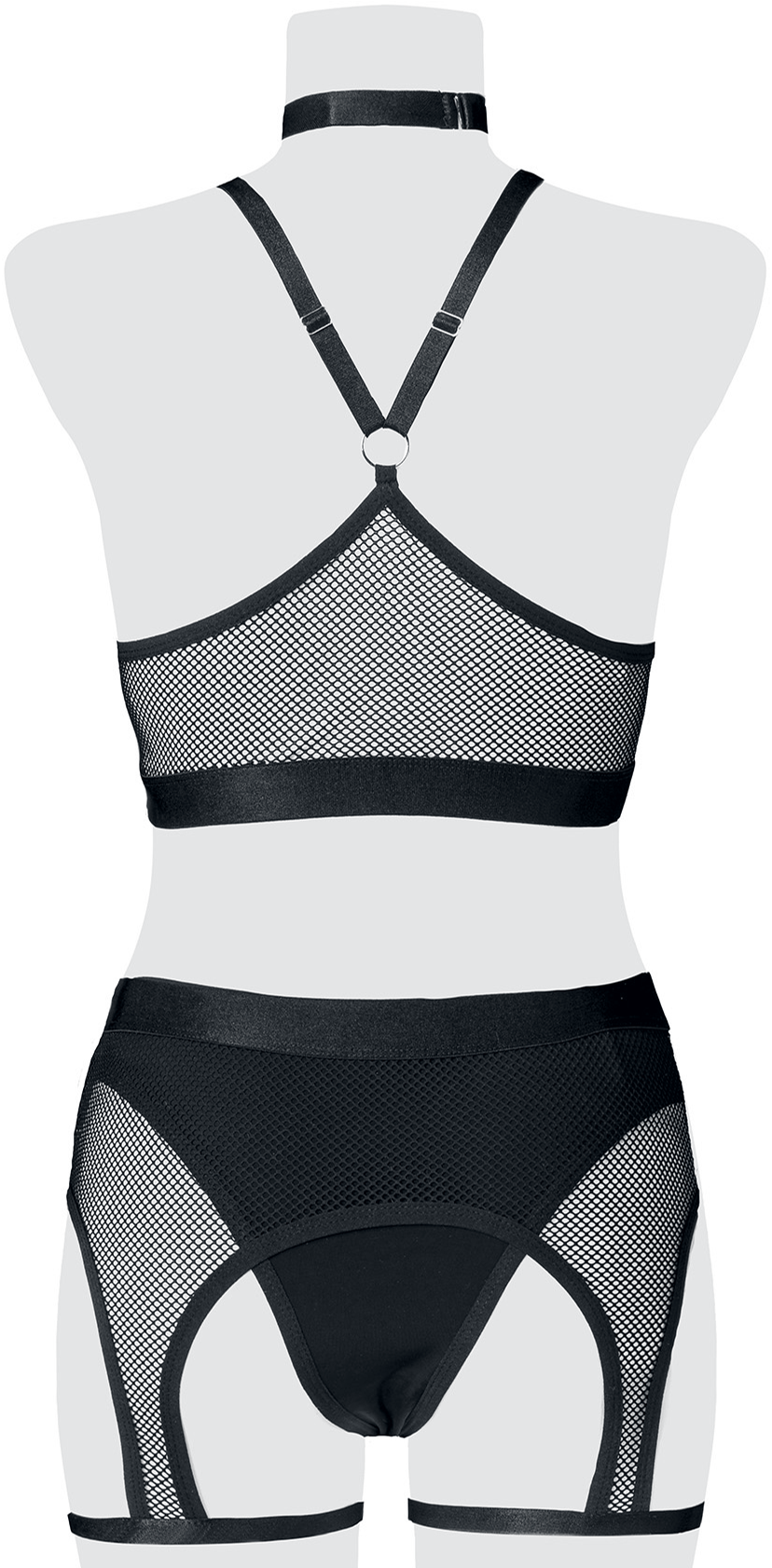 Sous-vêtement Gothic de Grey Velvet - Ensemble Érotique - M à XL - pour Femme - noir - Grey Velvet - View 2