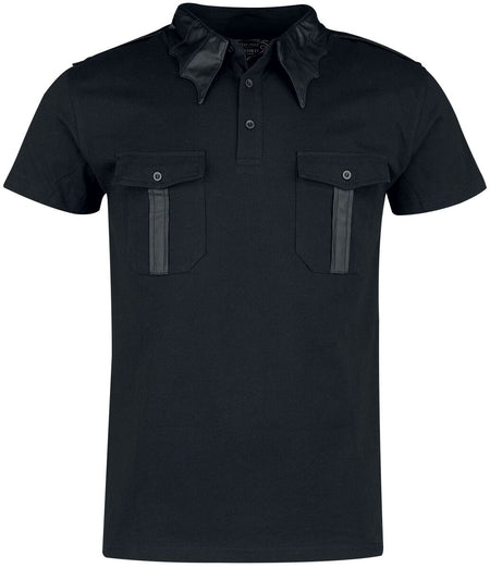 T-Shirt Manches courtes Gothic de Gothicana by EMP - Gothicana X Anne Stokes - T-shirt avec dragon imprimé sur le col - S à L - pour Homme - noir - Gothicana by EMP