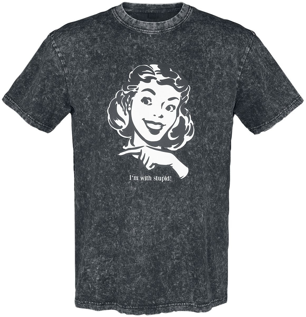 T-Shirt Manches courtes  de Collection Spéciale EMP - Collection Spéciale EMP X Urban Classics - T-shirt délavé unisexe - M à L - pour Femme - gris - Collection Spéciale EMP