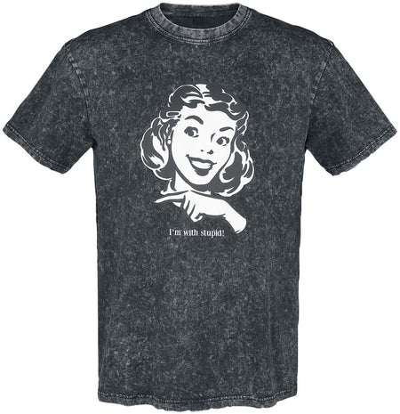 T-Shirt Manches courtes  de Collection Spéciale EMP - Collection Spéciale EMP X Urban Classics - T-shirt délavé unisexe - M à L - pour Femme - gris - Collection Spéciale EMP