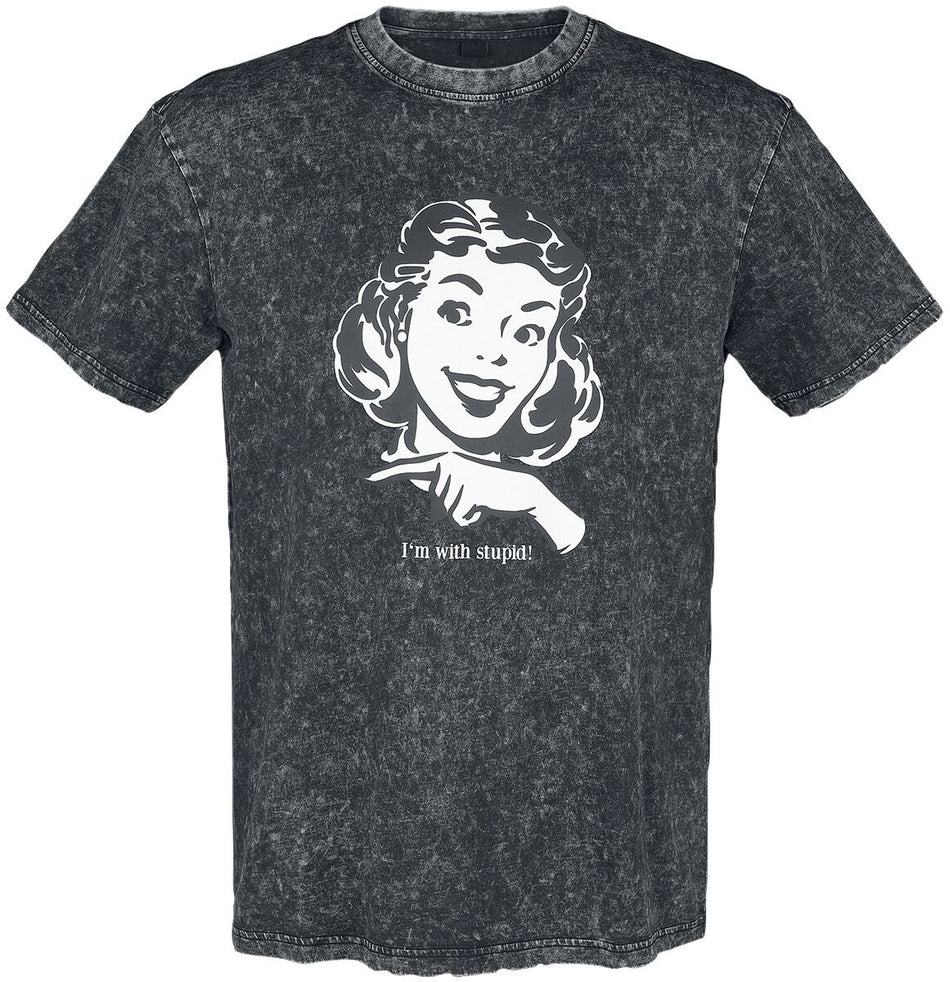 T-Shirt Manches courtes  de Collection Spéciale EMP - Collection Spéciale EMP X Urban Classics - T-shirt délavé unisexe - M à L - pour Femme - gris - Collection Spéciale EMP